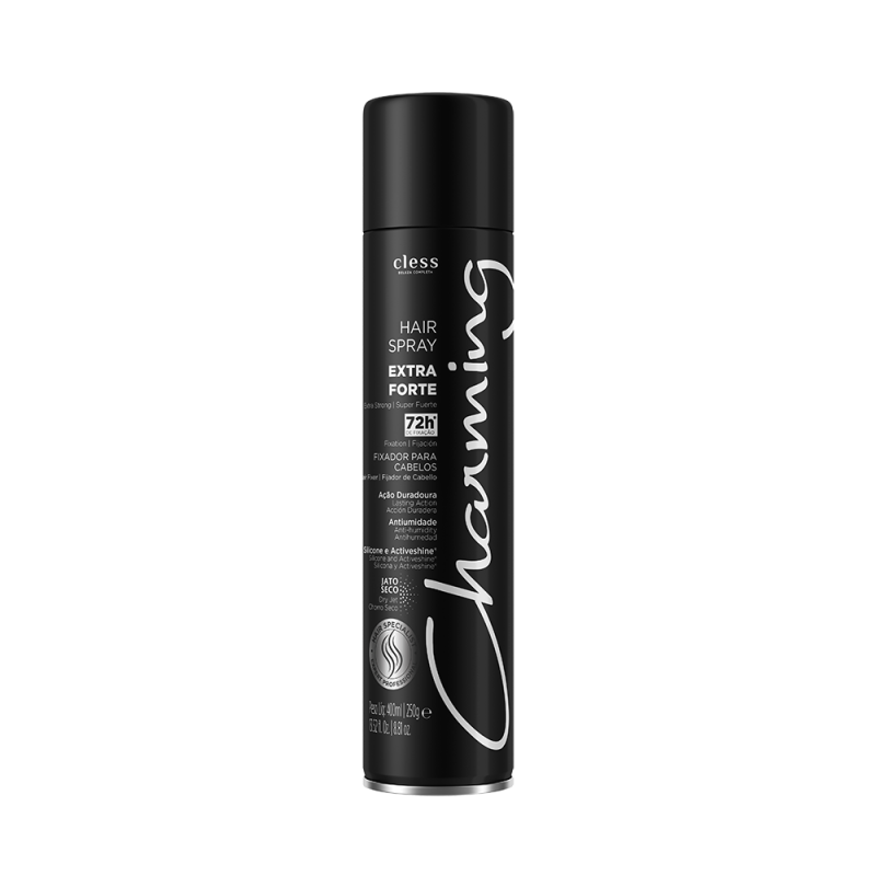 Hair Spray Fixador Charming Extra Forte Jato Seco 400ml