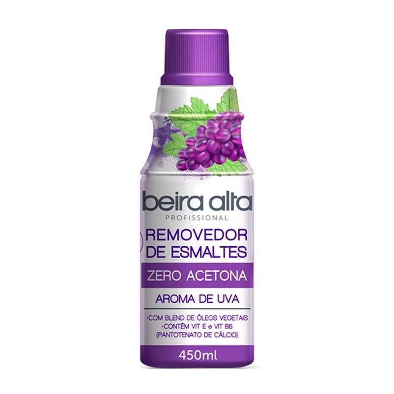 Removedor Esmalte Beira Alta Zero Acetona Uva 450ml