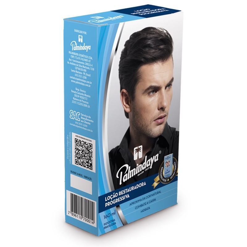 Loção Restauradora Palmindaya Homem Azul 160ml