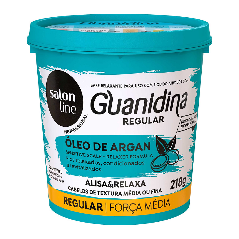 Kit Guanidina Salon Line Óleo de Argan 215g - Regular Força Média
