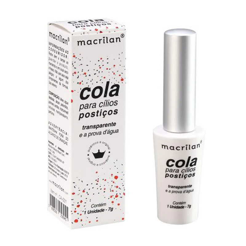 Cola Para Cilios Postiços Macrilan CA-001 Transparente 7g
