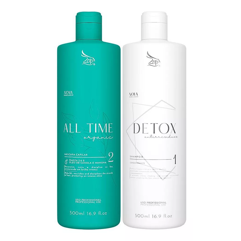 Zap Kit Escova Progressiva All Time Organic 2x500ml