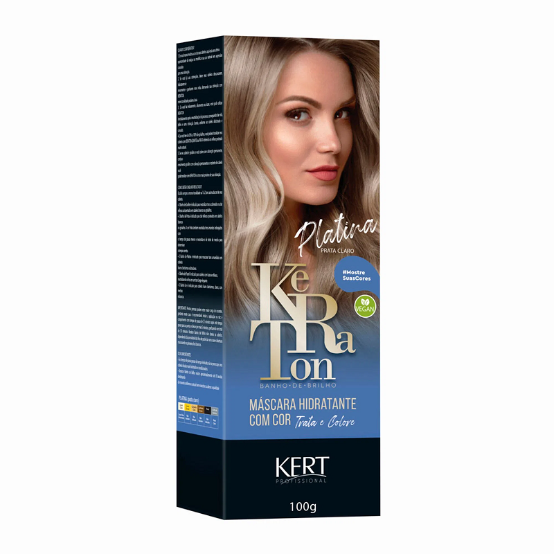 Keraton Banho de Brilho Platina - Prata Claro 100g