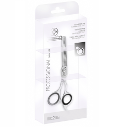 Tesoura Para Cabelo Mundial Fio Desbaste TE-7002S Silver 5,5 Polegadas
