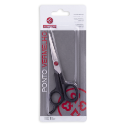 Tesoura Para Cabelo Mundial Fio Laser 663-5 Ponto Vermelho 5 Polegadas