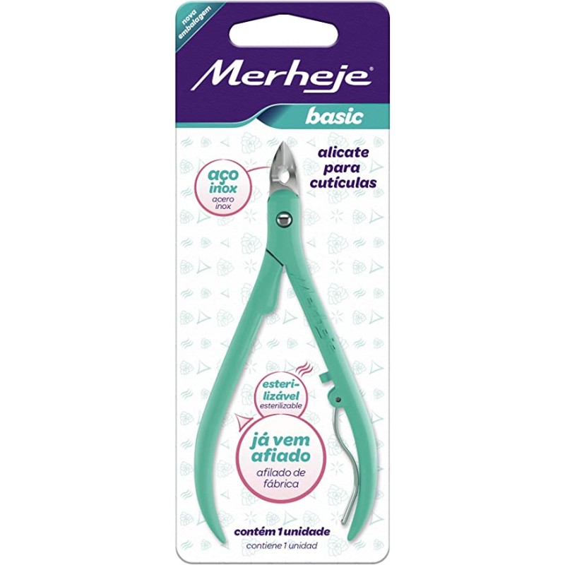 Alicate de Cutícula Merheje Basic Verde