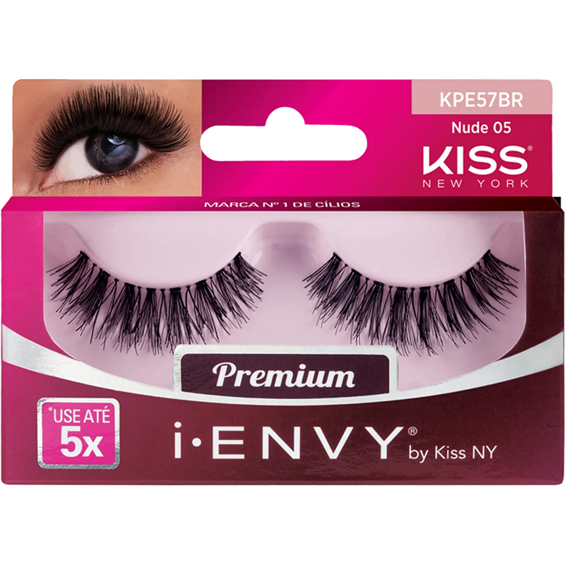 Cílios Postiços Inteiriços Kiss New York KPE57BR Nude 05