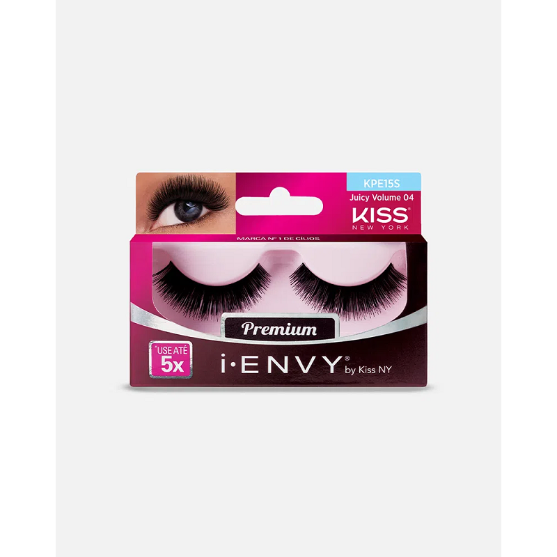 Cílios Postiços Kiss New York Inteiriços KPE15S Juicy Volum 04