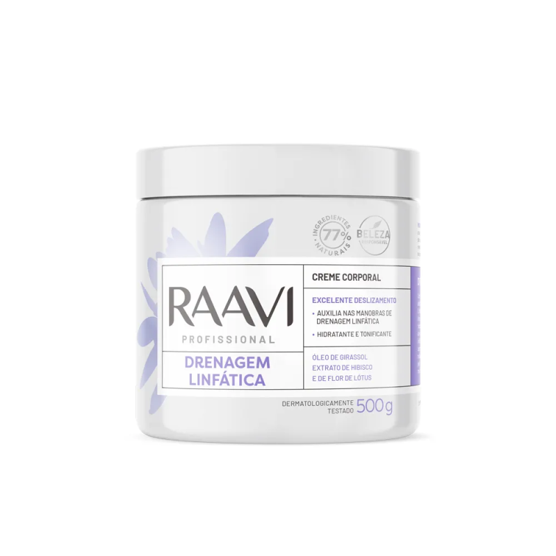 Creme Drenagem Linfática Raavi 500g