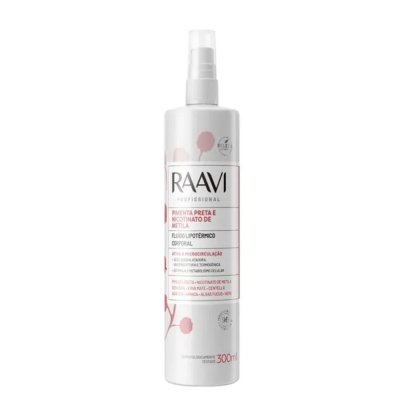 Fluido Lipotérmico Pimenta Preta e Nicotinato de Metila Raavi 300ml