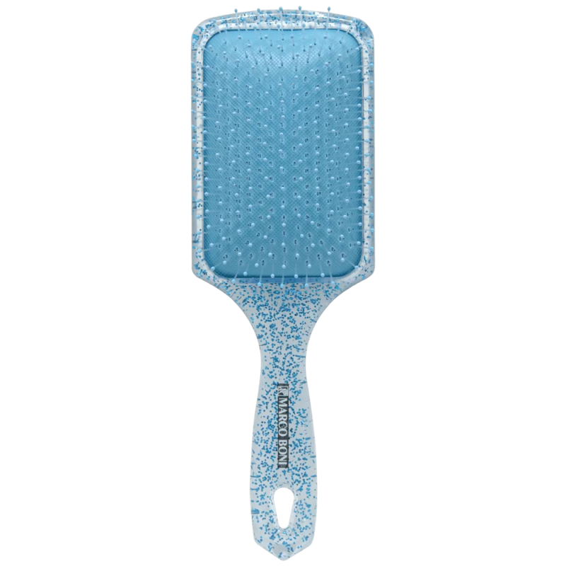 Escova Marco Boni Raquete Desembaraçante Glitter Azul Ref.7689