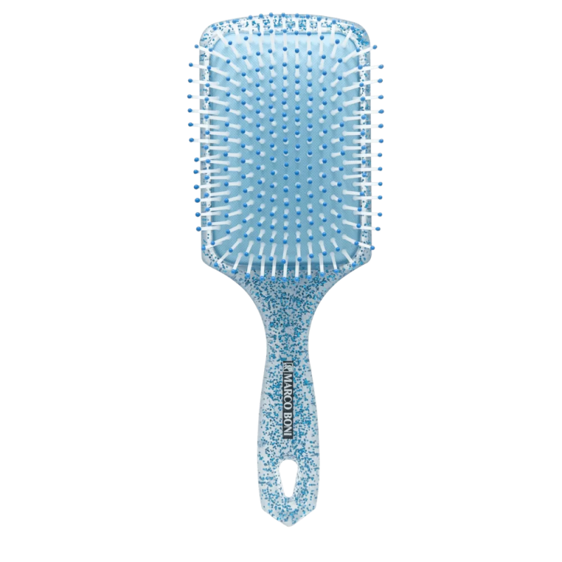 Escova Marco Boni Raquete Glitter Azul Ref.7693