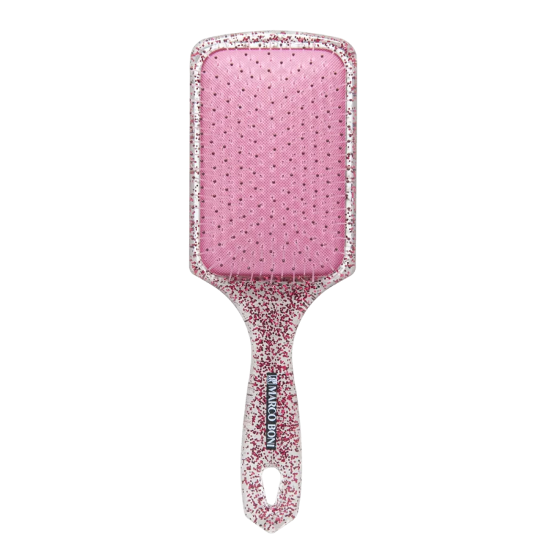 Escova Marco Boni Raquete Desembaraçante Glitter Vermelha Ref.7690