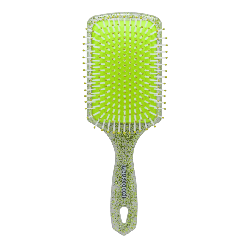 Escova Marco Boni Raquete Pin Glitter Verde Ref.7692