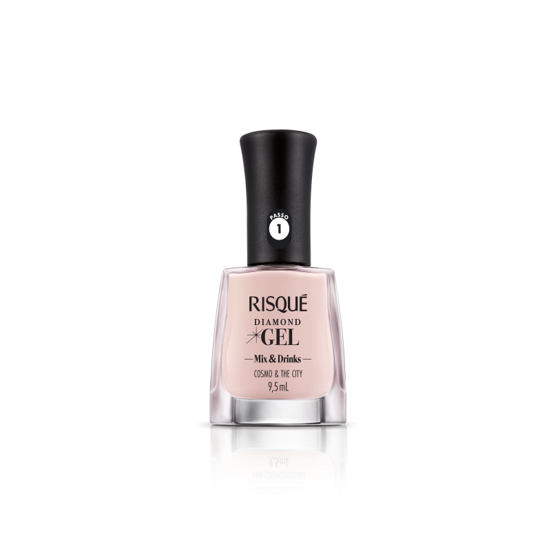 Esmalte Risque Diamond Gel Cosmo The City Rosa Claro 9,5ml