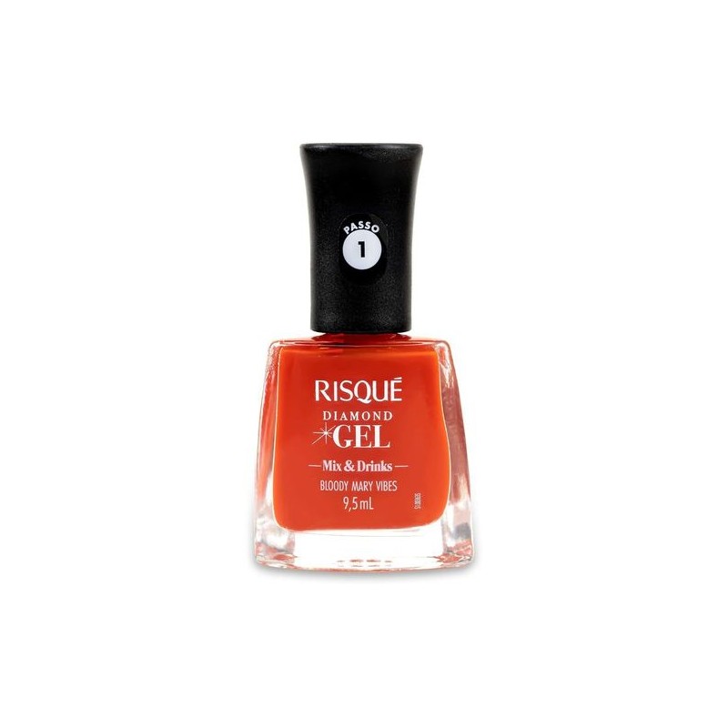 Esmalte Risque Diamond Gel Bloody Mary Vibes Vermelho 9,5ml