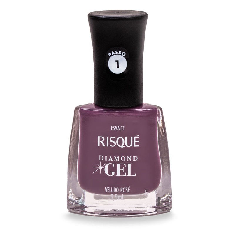 Esmalte Risque Diamond Gel Veludo Rosé Cremoso 9,5ml