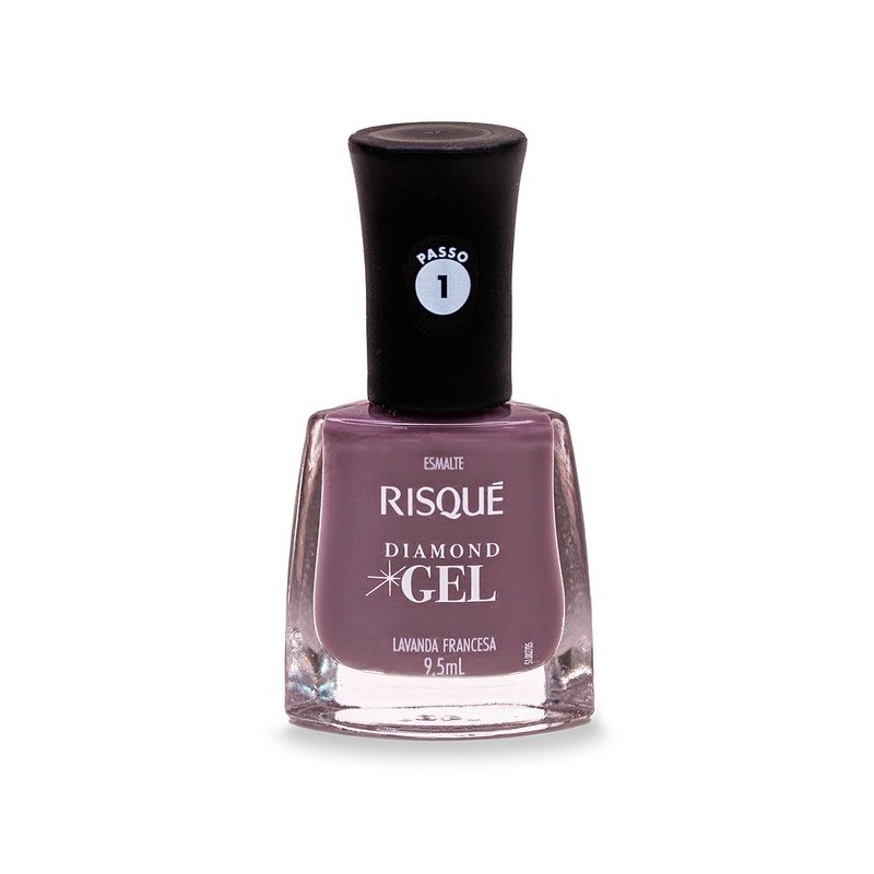 Esmalte Risque Diamond Gel Lavanda Francesa Cremoso 9,5ml