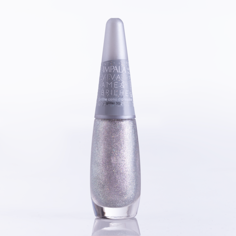 Esmalte Impala Glitter 3D Viva Ame e Brilhe - Brilhe como Diamante