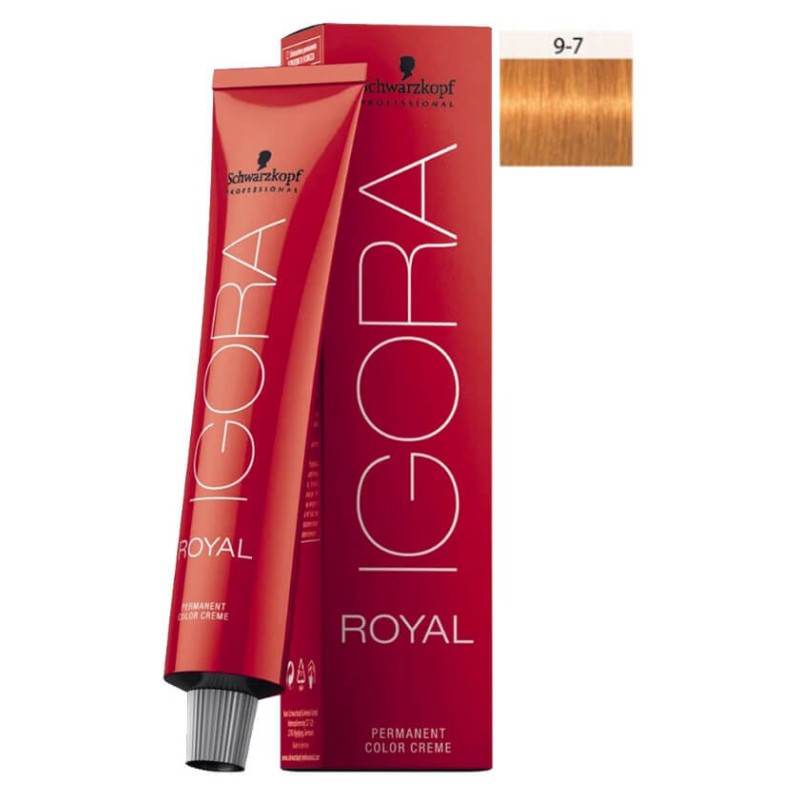 Coloração Igora Royal 9-7 Louro Extra Claro Acobreado