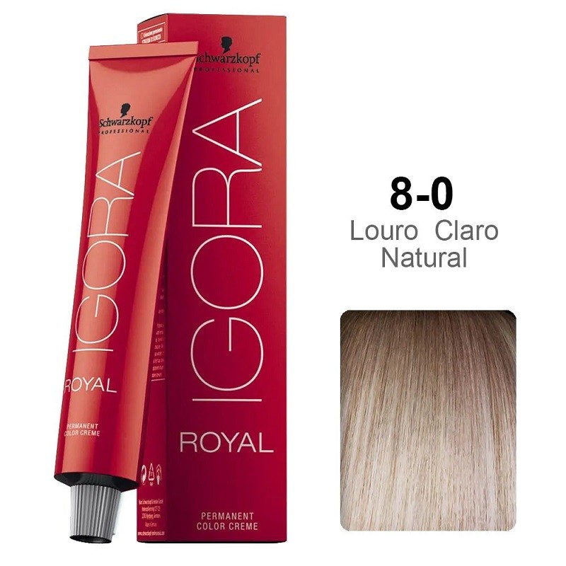 Coloração Igora Royal 8.0 Louro Claro Natural