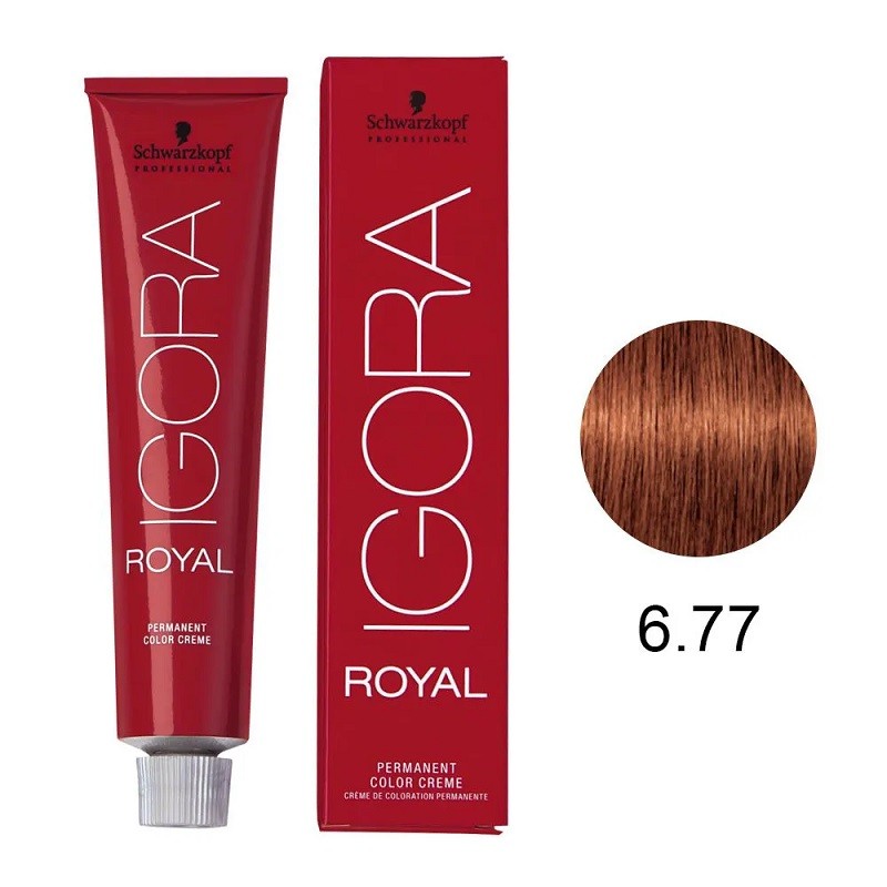 Coloração Igora Royal 6.77 Louro Escuro Cobre Extra