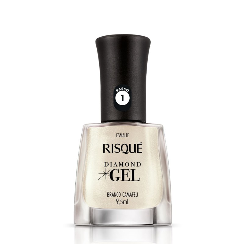 Esmalte Risque Diamond Gel Branco Camafeu Cremoso 9,5ml