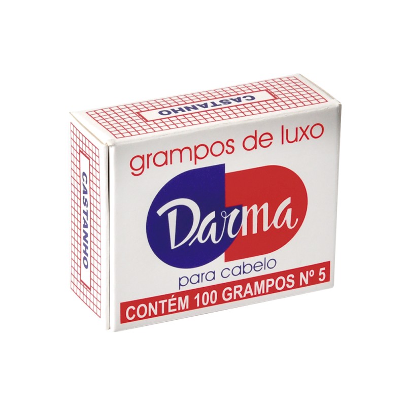 Grampo para Cabelo Darma nº 05 Castanho Caixa 100un