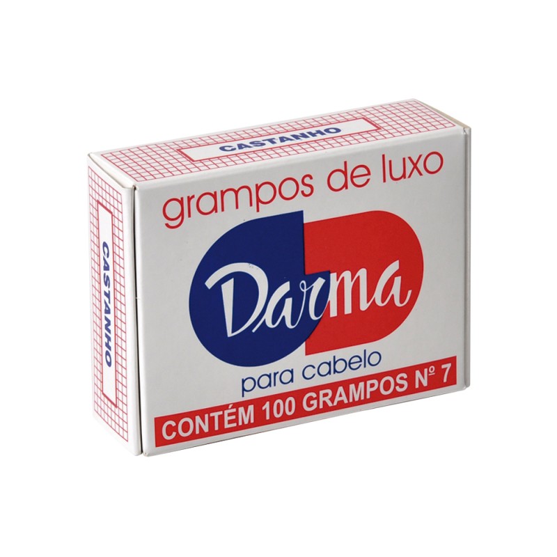 Grampo para Cabelo Darma nº 07 Castanho Caixa 100un