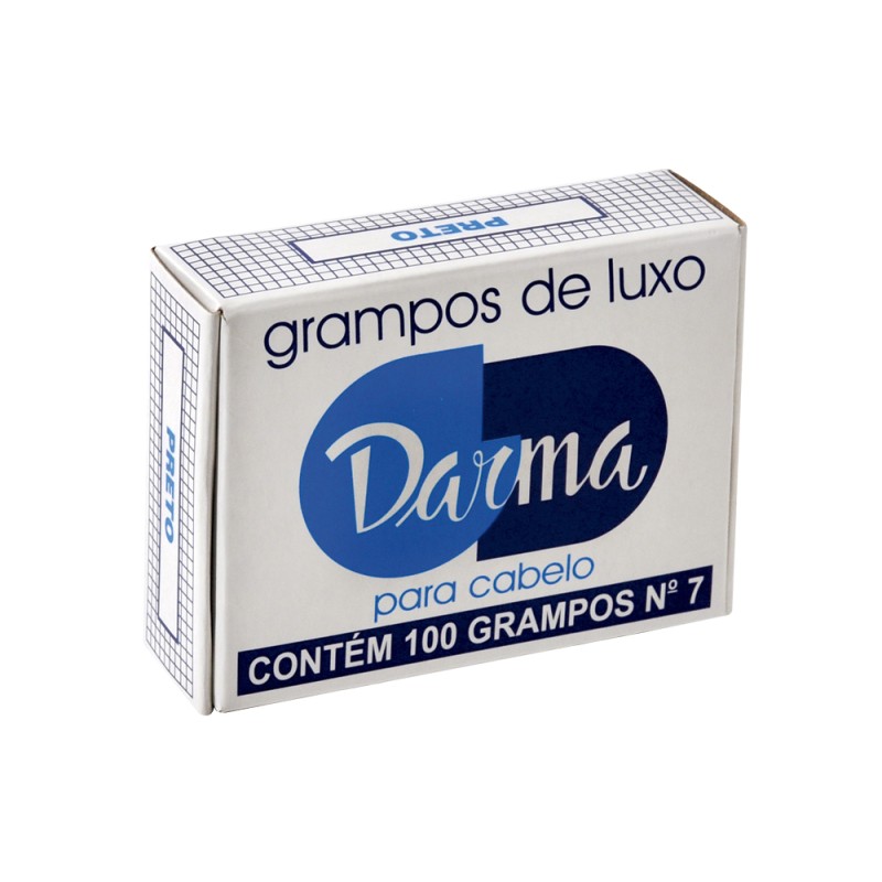 Grampo para Cabelo Darma nº 07 Preto Caixa 100un