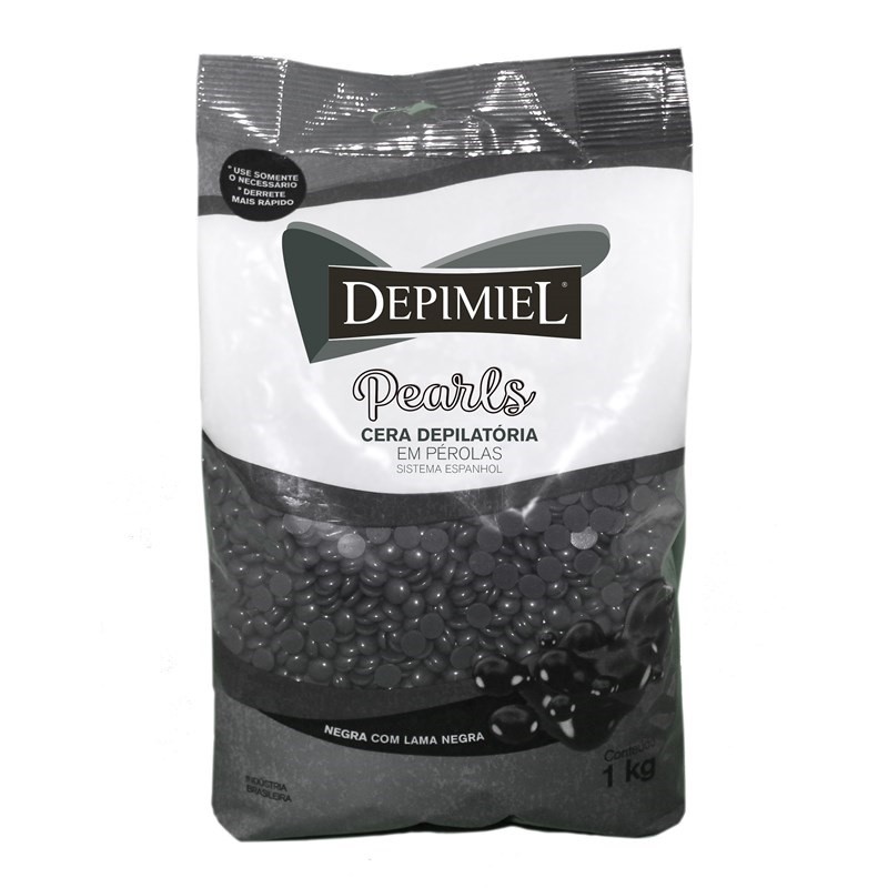 Depimiel Cera em Pérolas Negra 1Kg