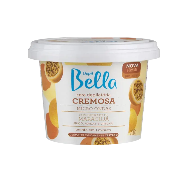 Depil Bella Cera Cremosa para Micro-ondas Maracujá 200g