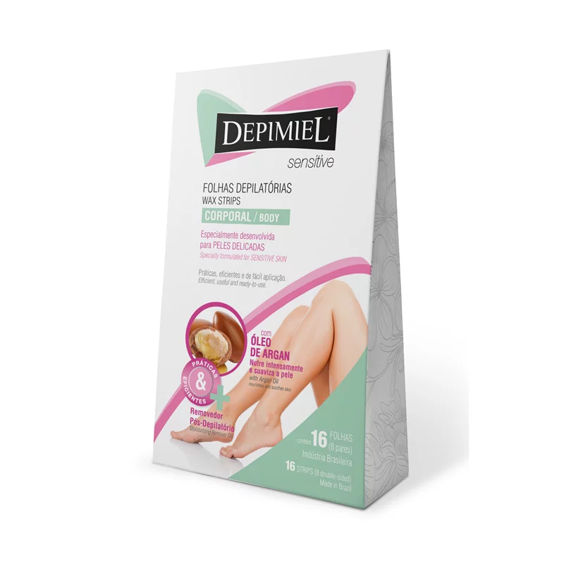 Depimiel Folhas Prontas Corporal Sensitive 16un