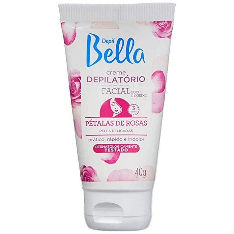Depil Bella Creme Depilatório Facial Pétalas de Rosas 40g
