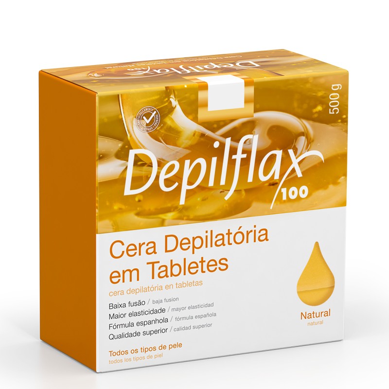 Depilflax Cera Quente Tabletes Natural 500g