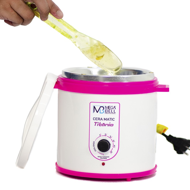 Aquecedor de Cera Megabell Titânio com Refil 1000g