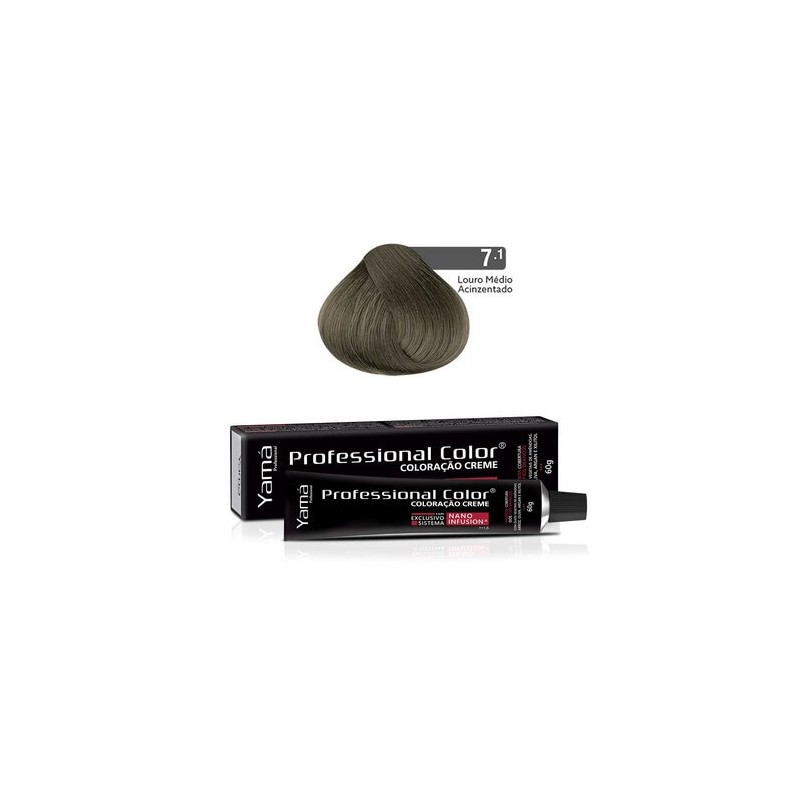 Yamá Professional Color Nano Infusion 7.1 Louro Médio Acinz
