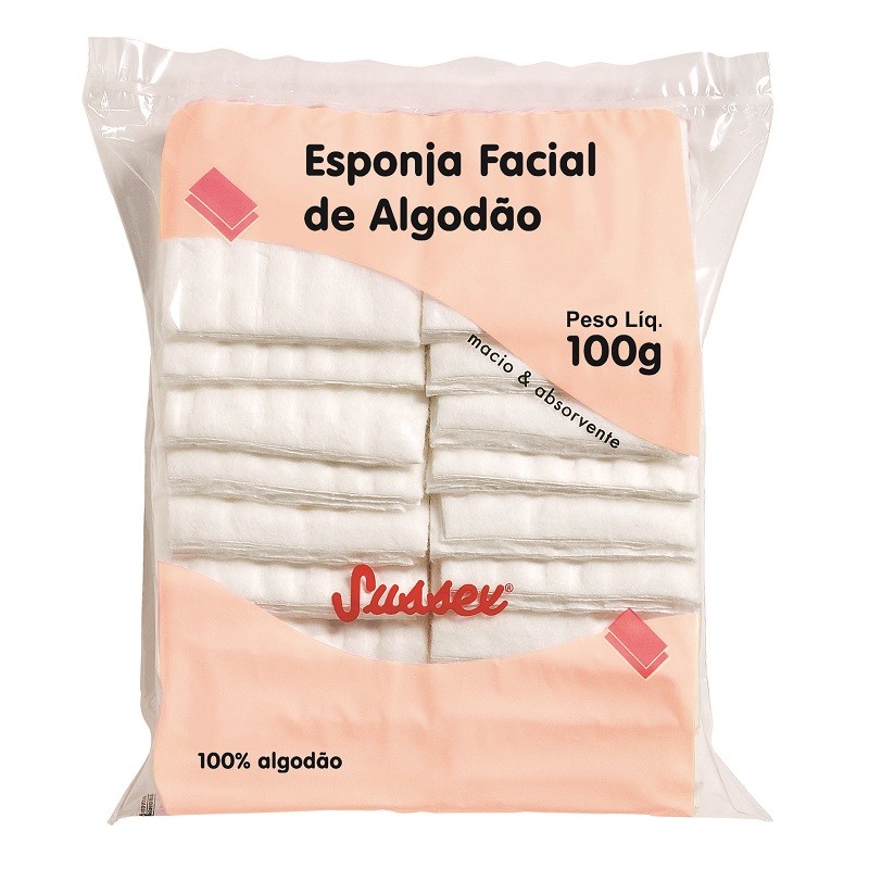 Esponja de Algodão Facial Sussex 100g