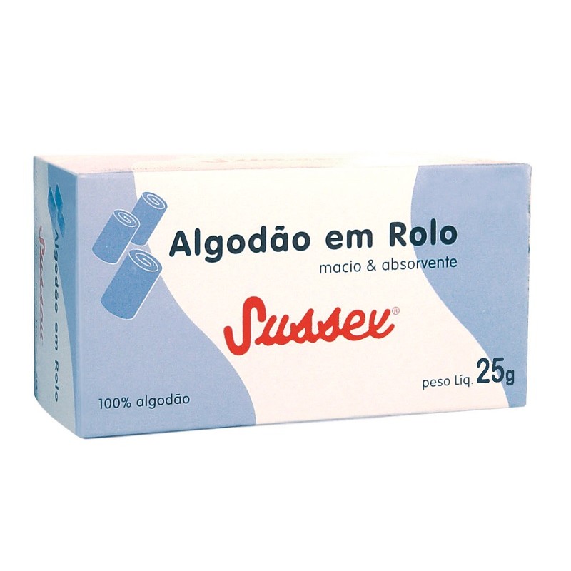 Algodão Hidrófilo em Rolo Sussex 25g