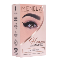 Kit Henna Sobrancelha Menela Loiro Escuro 2,5g