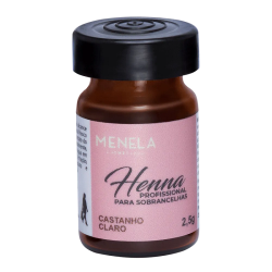 Kit Henna Sobrancelha Menela Castanho Claro 2,5g