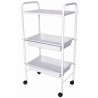 Carrinho Auxiliar Para Estética Ideal 02 Bandejas+Tampo CE21 Branco