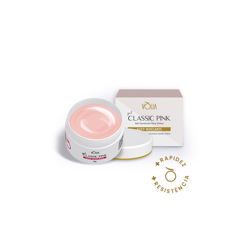Gel Construtor para Unhas Vólia Classic Pink 24g