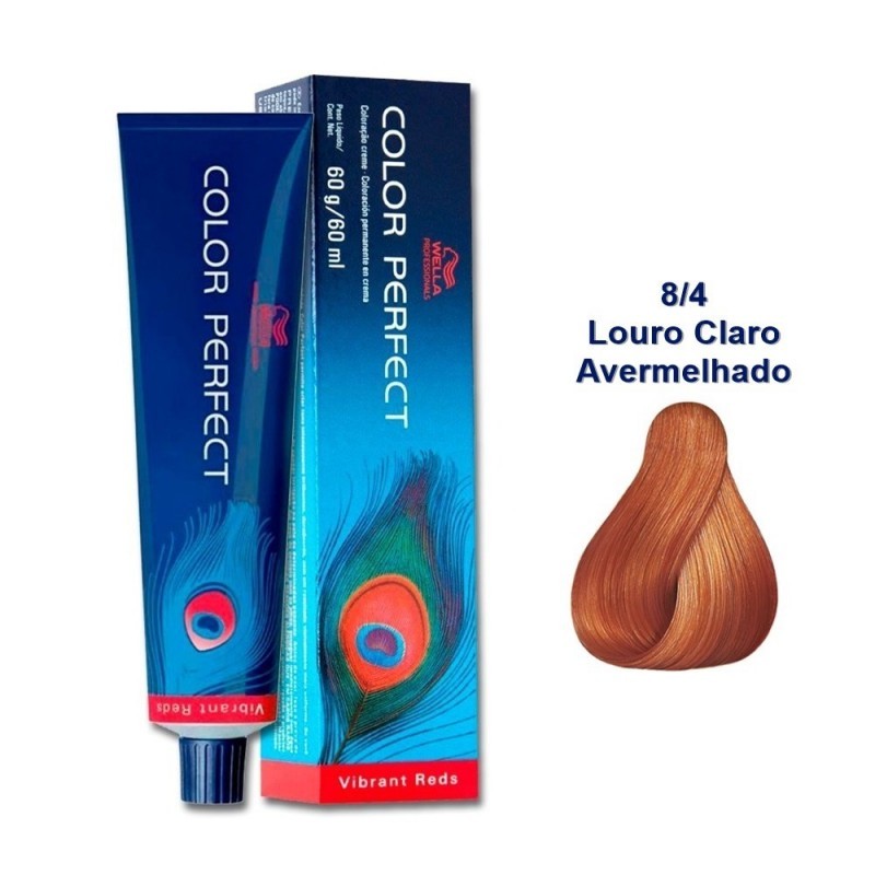 Coloração Wella Color Perfect 8.4 Louro Claro Averm