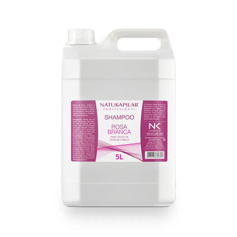 Shampoo Natukapilar Rosa Branca 5L