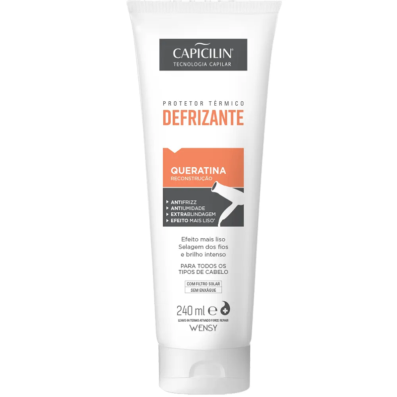 Defrizante Queratina Reconstrução Capicilin 240ml