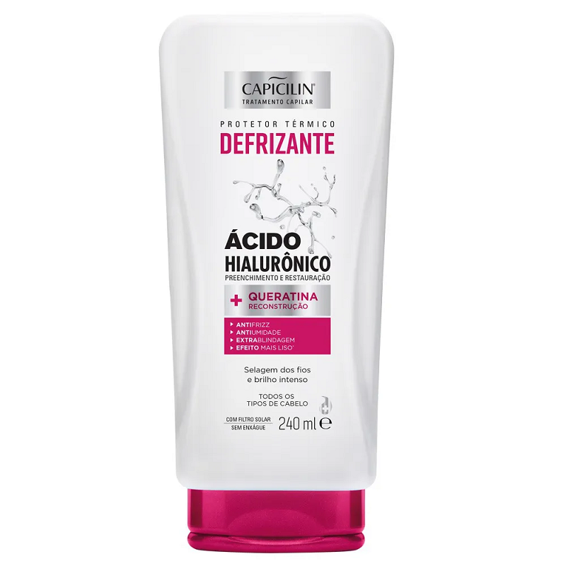 Capicilin Defrizante Queratina Acido Hialurônico 240ml
