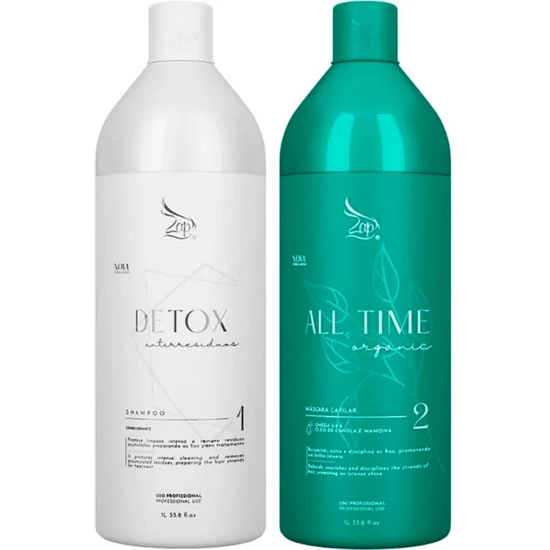 Zap Kit Escova Progressiva All Time Organic 2x1000ml