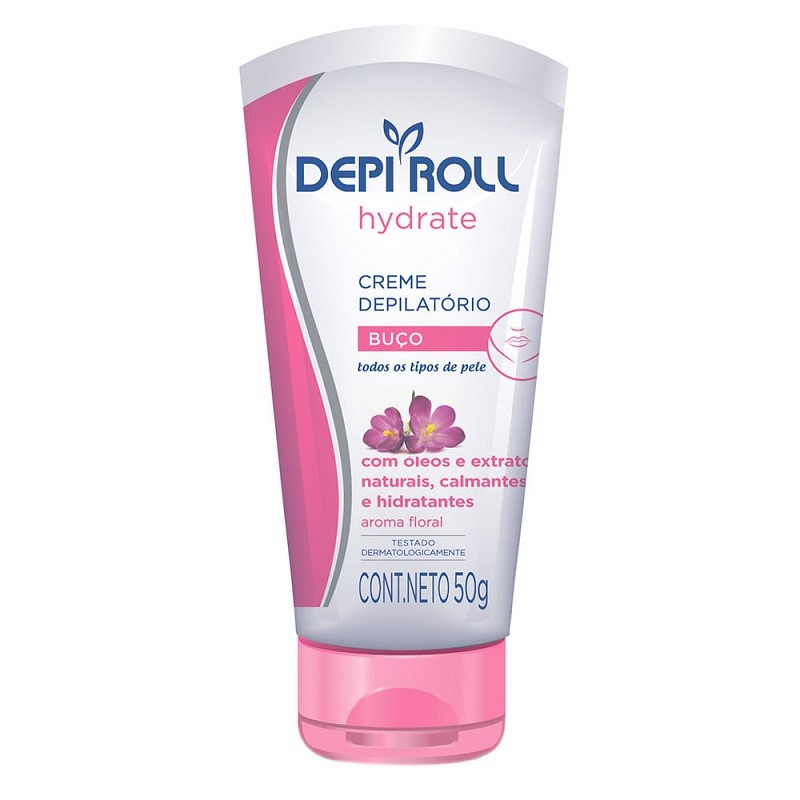 DepiRoll Creme Depilatório Buço Hydrate Floral 50g