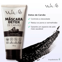 Máscara Facial Vult Detox de Carvão 50g